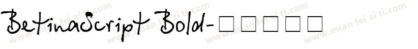 BetinaScript Bold字体转换